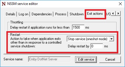 NSSM Service Editor